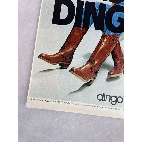 Vintage O.J. Simpson Vintage 1980 Dingo Boots Always A Step Ahead Original Print - Picture 2 of 6